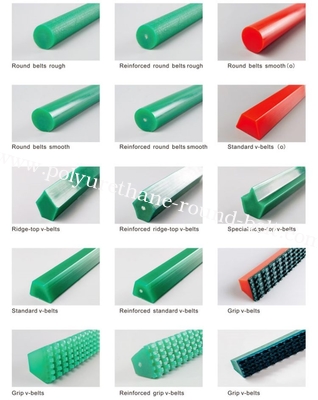 any colour PU Polyurethane ridge-top V Belt 30m/Roll PU Transmission Belt for industry machine