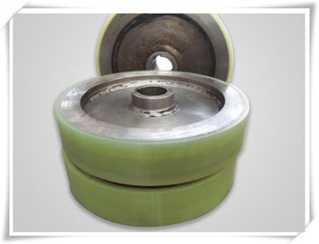 Any Size Any Color Oil Resistant Aging Resistant   Polyurethane Wheels Coating with Iron Core